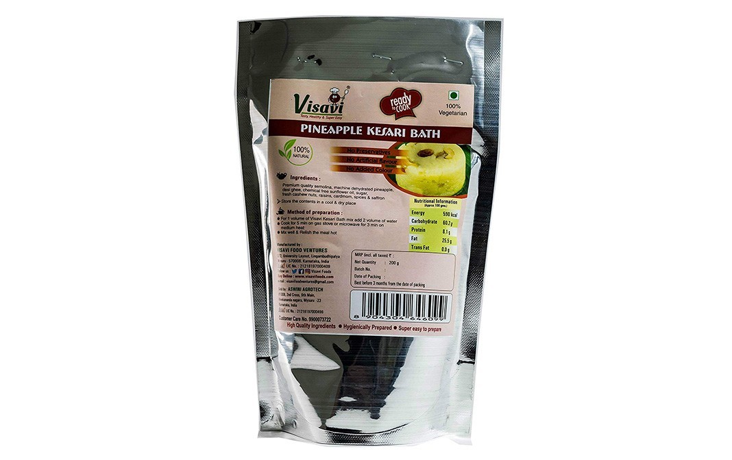 Visavi Pineapple Kesari Bath    Pack  200 grams
